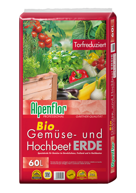 Alpenflor Bio Gemüse u. Hochbeet Erde 60 L